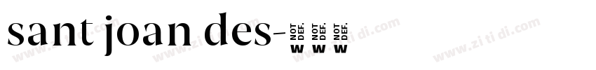 sant joan des字体转换